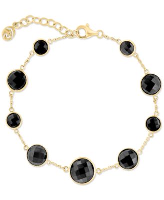 EFFY Collection - Onyx Bezel-Set Graduated Station Link Bracelet in 14k Gold