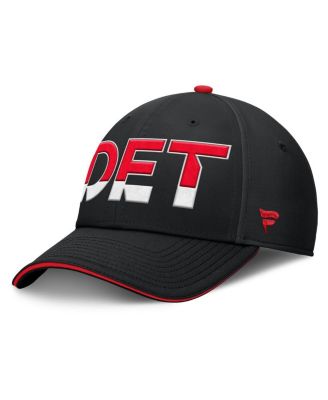 Fanatics - Men's Black/Red Detroit Red Wings Authentic Pro Rink Team Code Flex Hat