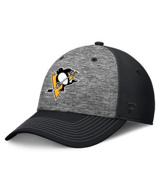Fanatics - Men's Gray/Black Pittsburgh Penguins Fundamental Top Shelf 2-Tone Flex Hat