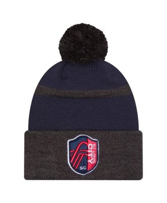 New Era - Men's&nbsp;Red St. Louis City SC 2025 Kickoff Cuffed with pom Knit hat
