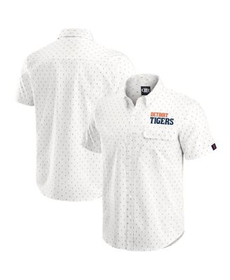 Fanatics - Men's Cream Detroit Tigers Printed Button-Down Shirt
