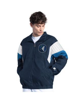 Starter - Men's Navy Minnesota Timberwolves Yard Line Full-Zip Jacket