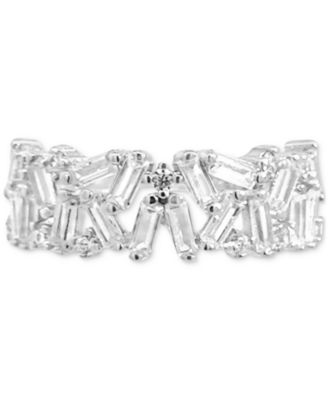 Giani Bernini - Cubic Zirconia Baguette Cluster Ring in Sterling Silver
