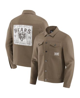 Fanatics - Men'sTan Chicago Bears Trucker Full-Button Jacket