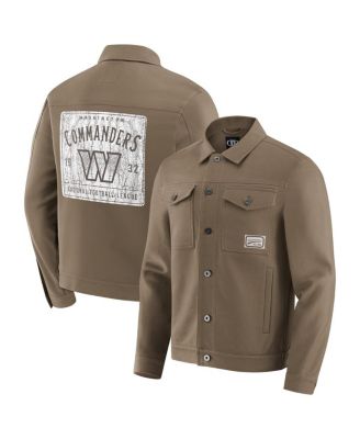 Fanatics - Men'sTan Washington Commanders Trucker Full-Button Jacket