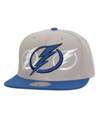 Mitchell & Ness - Men's Gray Tampa Bay Lightning Soul Triple Up Snapback Hat