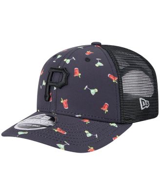 New Era - Men's Navy Pittsburgh Pirates Adventure Drinks Pattern 9SEVENTY Stretch-Snap Hat