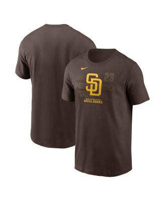 Nike - Men's Fernando Tatis Jr. Brown San Diego Padres 2024 MLB World Tour Seoul Series Player Name Number Event Stack T-Shirt