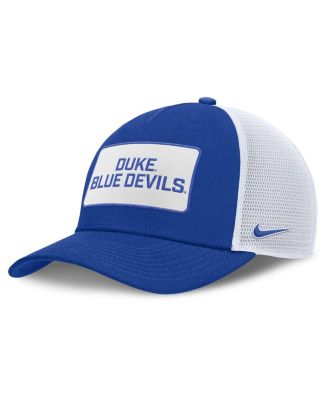 Nike - Men's Royal/White Duke Blue Devils 2025 On-Field Rise Patch Trucker Adjustable Hat