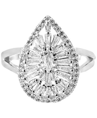 Giani Bernini - Cubic Zirconia Teardrop Statement Ring